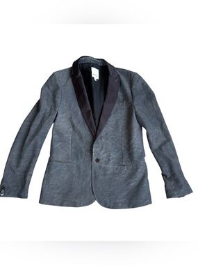 Diesel Italy Men’s XL Charcoal Gray Cotton Tailored Blazer Sport Coat Jacket